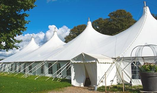 multiple portable toilets for large-scale outdoor events, ensuring availability for all guests in Casselberry